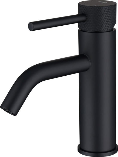 Luzzo® Serru - Messing Wastafelkraan Laag Diamondgrip - Mat Zwart