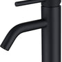 Luzzo® Serru - Messing Wastafelkraan Laag Diamondgrip - Mat Zwart