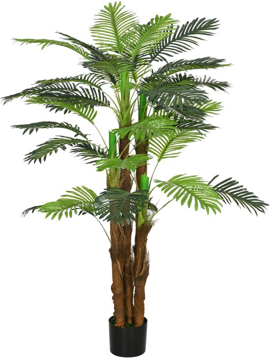 Kunstplant Kunstpalm 160 cm met 36 Takken - nepplant