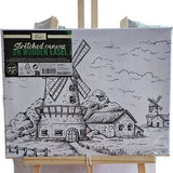 Nassau Fine Art - Leren Schilderen - Schilder Set - Volwassenen - Kinderen - Hobby - Inclusief Verf - Inclusief Kwasten - Canvas Bedrukt - Schildersezel - Moederdag - Vaderdag - Hobby - Professional - Verjaardag