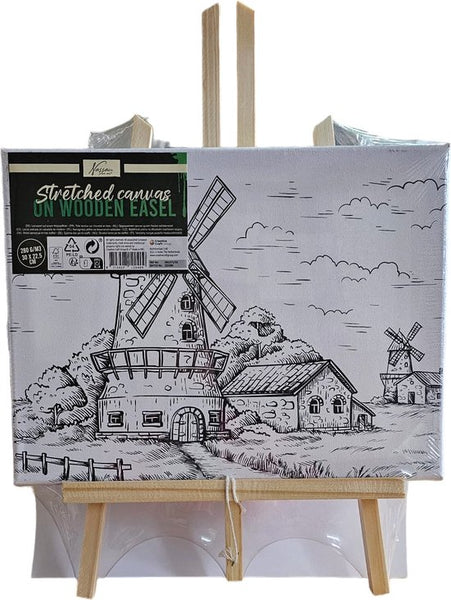 Nassau Fine Art - Leren Schilderen - Schilder Set - Volwassenen - Kinderen - Hobby - Inclusief Verf - Inclusief Kwasten - Canvas Bedrukt - Schildersezel - Moederdag - Vaderdag - Hobby - Professional - Verjaardag