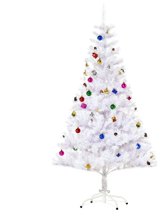 Witte Kunstkerstboom Kant-en-Klaar met decoratie - Wit