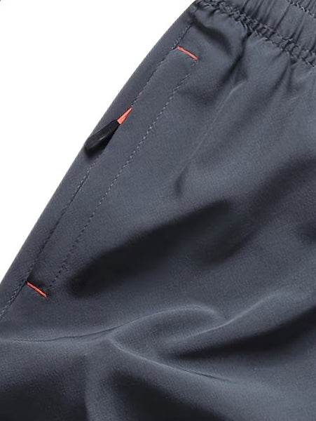 SparkNine Apex fitnesshort - sportbroek - met ritszakken - XL - grijs - functioneel - sneldrogend & ademend - elastische band met trekkoord