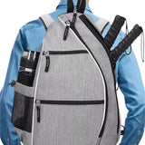 Padel- en Tennistas Rugzak - Grijs - Waterdicht, Ademend en Comfortabel voor Padel, Pickleball, Tennis & Meer