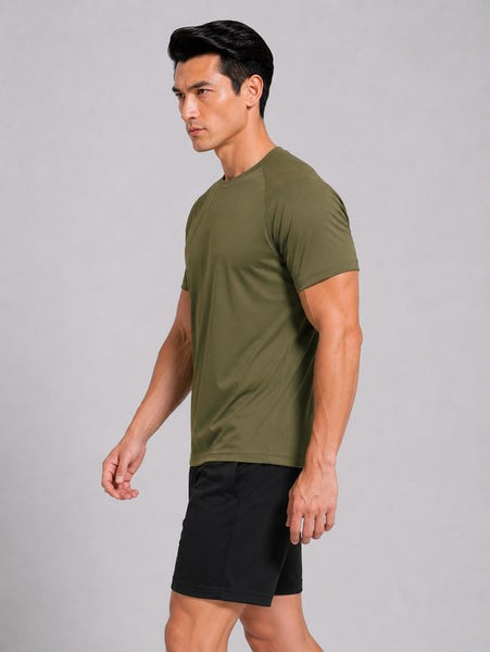 SparkNine Pulsegear sport t-shirt - heren - sneldrogend & ademend - S - groen - lichtgewicht - ideaal voor trainen, rennen & fitness