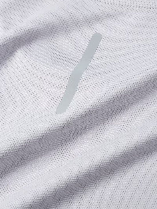 SparkNine Ironlite sport t-shirt heren met reflecterende strepen - XXL - wit - zweetbestendig - lichtgewicht & sneldrogend