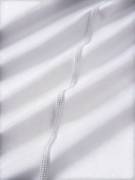 SparkNine Ironlite sport t-shirt heren met reflecterende strepen - L - wit - zweetbestendig - lichtgewicht & sneldrogend