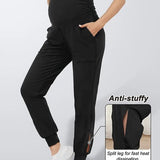 SparkNine Comfortfit zwangerschapslegging - met zijzakken - S - grijs - hoog getailleerd - zacht & ademend met buiksteun - rekbaar - maternity