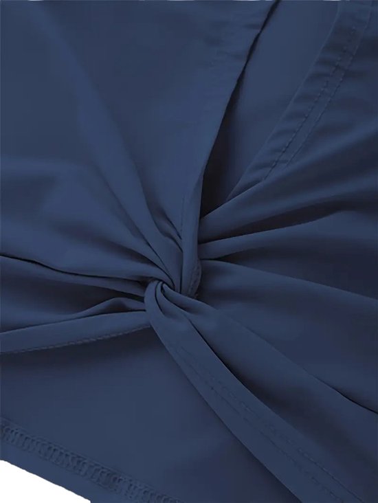 SparkNine Ease tanktop - sport top - XS - blauw - knoopdetail op rug - ademend & stijlvol - open rug
