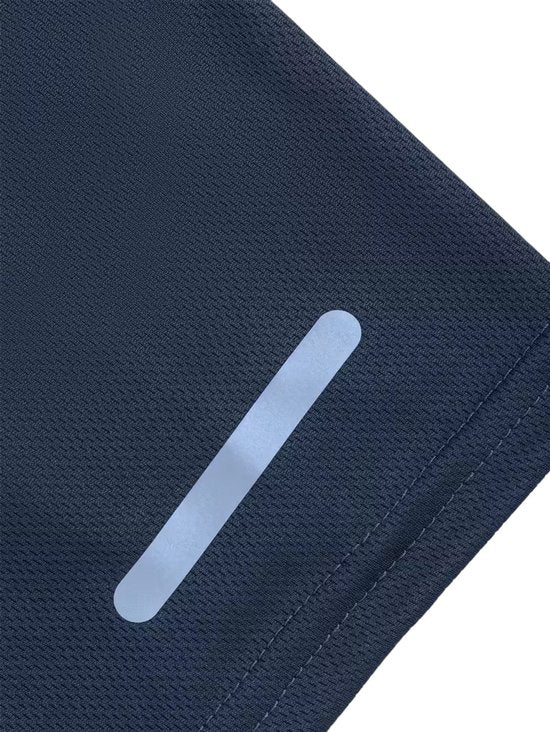 SparkNine Ironlite sport t-shirt heren met reflecterende strepen - L - blauw - zweetbestendig - lichtgewicht & sneldrogend