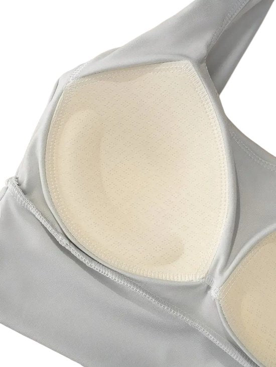 SparkNine Flexaura sport BH - stijlvolle sportbeha - ingebouwde pads - XXL - lichtgroen - high support ondersteuning - cross design