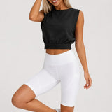 Dames Crop Tanktop - Modieuze Sport & Casual Top - Stijlvol - Loszittend - Crop Top - Sporttop
