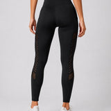 SparkNine Novabreeze sportlegging - dames - ademend - met zakken - stijlvol design - XL - zwart - mesh panelen - met zakken - elastisch - squatproof
