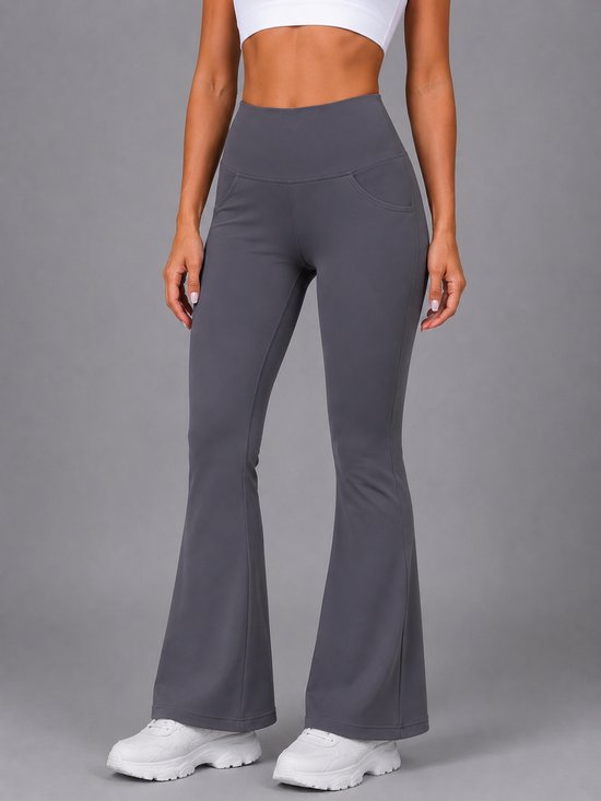 Flare Broek - Flared Pants met Zakken - Legging met &