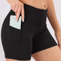 SparkNine Ease short - met handige zakken - S - zwart - korte broek - hoge taille - slim fit - ademend - sportshort