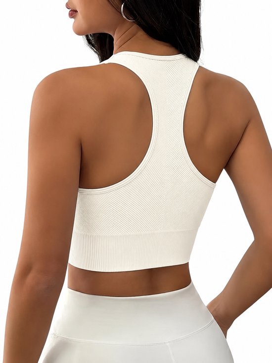 Dames Sport Bra - Met Verwijderbare Pads - Crop - U-Neck - Stretch - Comfortabel - Sport-BH