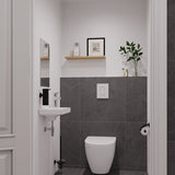 4bathroomz® Oslo toiletrolhouder met klep - WC rolhouder
