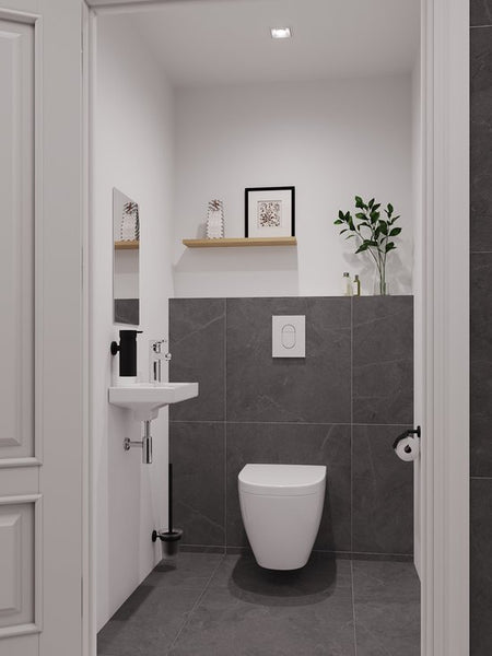 4bathroomz® Oslo toiletrolhouder met klep - WC rolhouder
