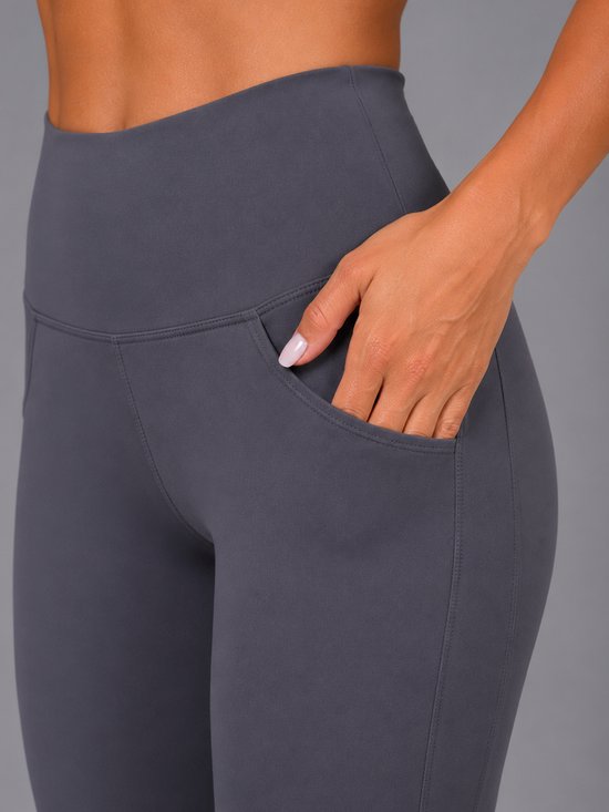 Flare Broek - Flared Pants met Zakken - Legging met &
