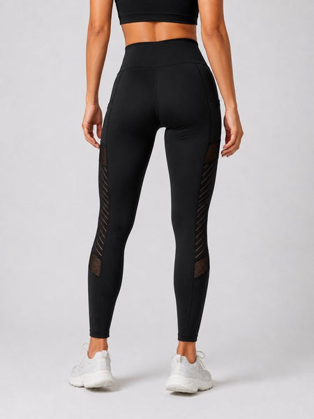 SparkNine Novabreeze sportlegging - dames - ademend - met zakken - stijlvol design - S - zwart - mesh panelen - met zakken - elastisch - squatproof