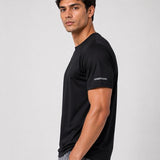 SparkNine Ironlite sport t-shirt heren met reflecterende strepen - XL - zwart - zweetbestendig - lichtgewicht & sneldrogend