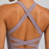 SparkNine Sculptactive sporttop - met ingebouwde sportbeha - verwijderbare pads - S - paars - high impact ondersteuning - kruisrug - ademend & stijlvol