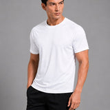SparkNine Pulsegear sport t-shirt - heren - sneldrogend & ademend - M - wit - lichtgewicht - ideaal voor trainen, rennen & fitness