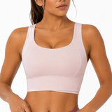 SparkNine Flexaura sport BH - stijlvolle sportbeha - ingebouwde pads - S - roze - high support ondersteuning - cross design