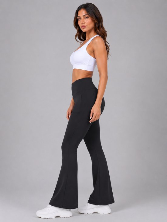 Flare Broek - Flared Pants met Zakken - Legging met &