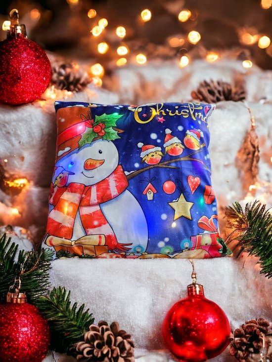 Mar's Art - Kerst - Kussenhoes Kerst - Kerst Kussen met - Verlichting