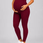 SparkNine Bellyflex zwangerschap legging - S - rood - hoge taille - rekbaar - maternity - geribbelde tailleband - stijlvol & ademend