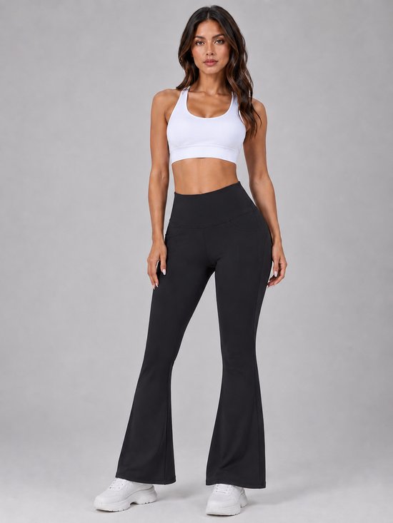 Flare Broek - Flared Pants met Zakken - Legging met &