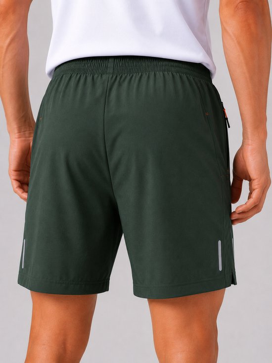 SparkNine Apex fitnesshort - sportbroek - met ritszakken - XXL - groen - functioneel - sneldrogend & ademend - elastische band met trekkoord