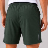 SparkNine Apex fitnesshort - sportbroek - met ritszakken - XXL - groen - functioneel - sneldrogend & ademend - elastische band met trekkoord