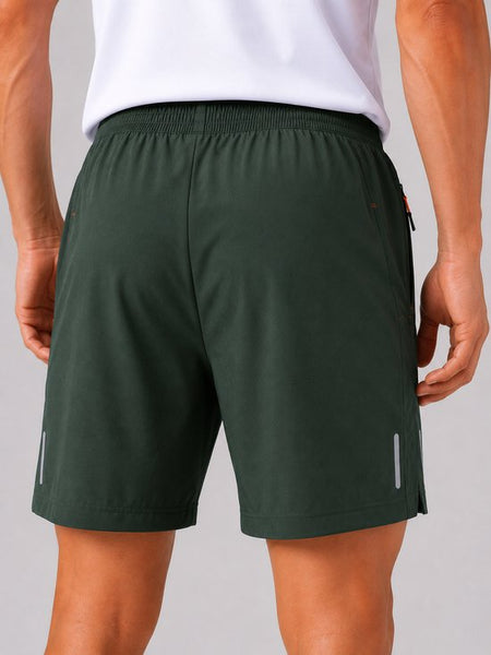 SparkNine Apex fitnesshort - sportbroek - met ritszakken - XXL - groen - functioneel - sneldrogend & ademend - elastische band met trekkoord