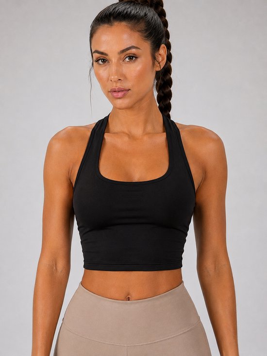 SparkNine Sculptactive sporttop - met ingebouwde sportbeha - verwijderbare pads - XL - zwart - high impact ondersteuning - kruisrug - ademend & stijlvol