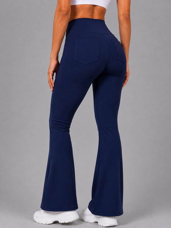 Flare Broek - Flared Pants met Zakken - Legging met &