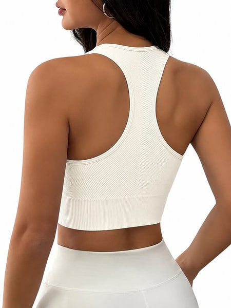 Dames Sport Bra - Met Verwijderbare Pads - Crop - U-Neck - Stretch - Comfortabel - Sport-BH
