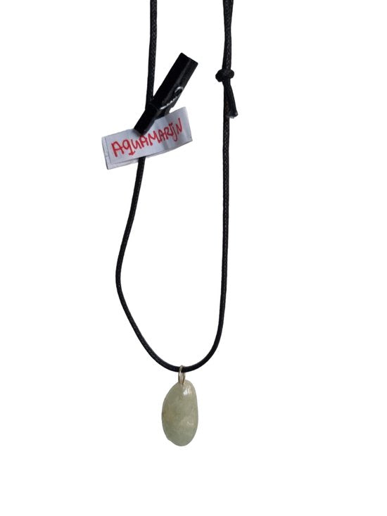 Sasemy - Edelsteen - Aquamarijn - Edelstenen - Edelsteen Hanger - Edelsteen Ketting - Cadeau - Verjaardagscadeau - Moederdag - Vaderdag