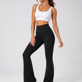 SparkNine Sonrisa flare legging - L - zwart - high waist - scrunch-effect - zacht & comfortabel