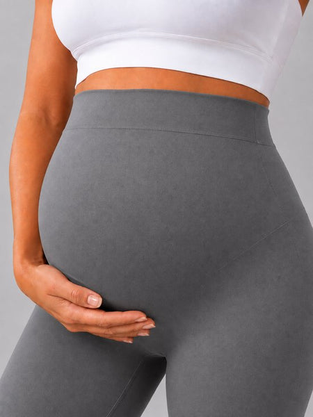 SparkNine Mamaactive zwangerschapslegging - M - grijs - hoge taille - rekbaar - zacht & ademend materiaal - ondersteunend - maternity