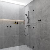 Luzzo® Flower Black Doucheset Thermostaatkraan met Glijstang - Zwart