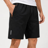 SparkNine Apex fitnesshort - sportbroek - met ritszakken - XXL - zwart - functioneel - sneldrogend & ademend - elastische band met trekkoord
