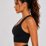 SparkNine Adapt verstelbare sport bh - XL - zwart - super zacht & comfortabel - criss-cross bandjes - ademend - zonder pads