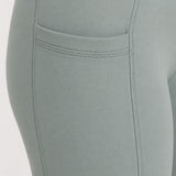SparkNine Softflow korte sportbroek - met zakken - zachte stof - S - lichtgrijs - dames short - half lang - fietsshort