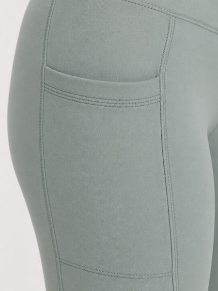 SparkNine Softflow korte sportbroek - met zakken - zachte stof - S - lichtgrijs - dames short - half lang - fietsshort