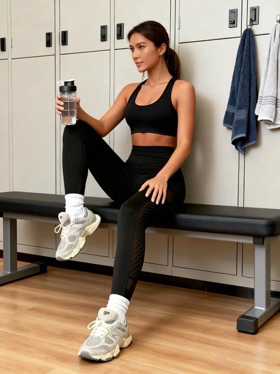 SparkNine Novabreeze sportlegging - dames - ademend - met zakken - stijlvol design - XL - zwart - mesh panelen - met zakken - elastisch - squatproof