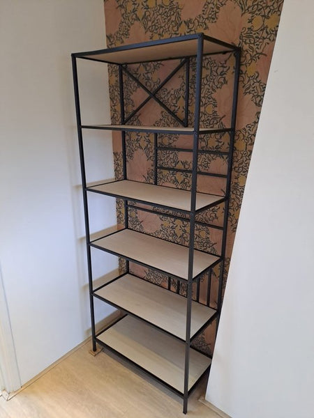4livingz Napoli Recht - Stevig industrieel Wandrek 173x74x70 cm