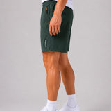 SparkNine Apex fitnesshort - sportbroek - met ritszakken - XXL - groen - functioneel - sneldrogend & ademend - elastische band met trekkoord
