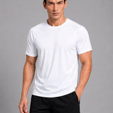 SparkNine Pulsegear sport t-shirt - heren - sneldrogend & ademend - M - wit - lichtgewicht - ideaal voor trainen, rennen & fitness
